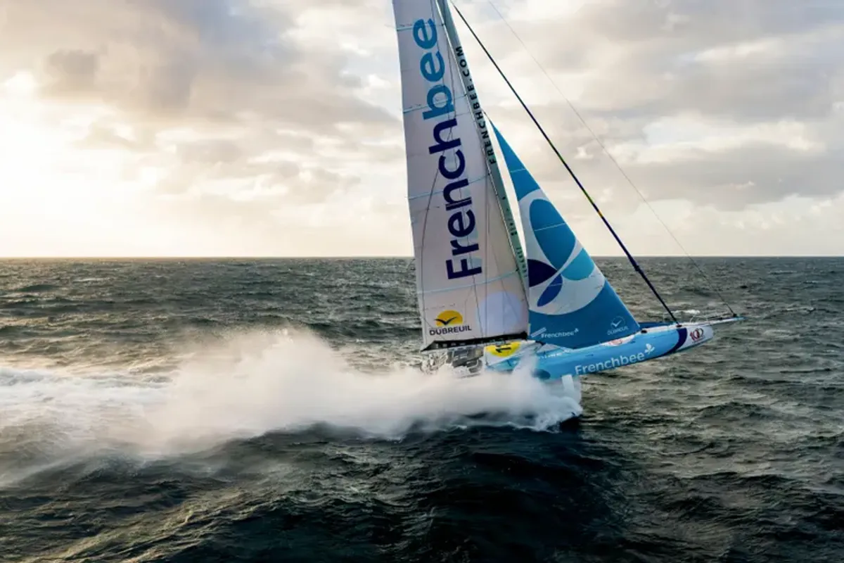New Tork Vendee racers sprinting for the line