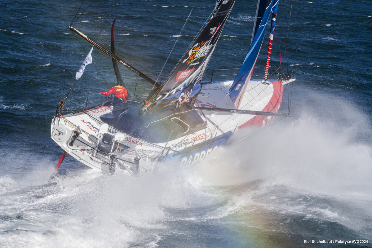 Richomme rockets to new 24 hour monohull distance record on the Vendee Globe