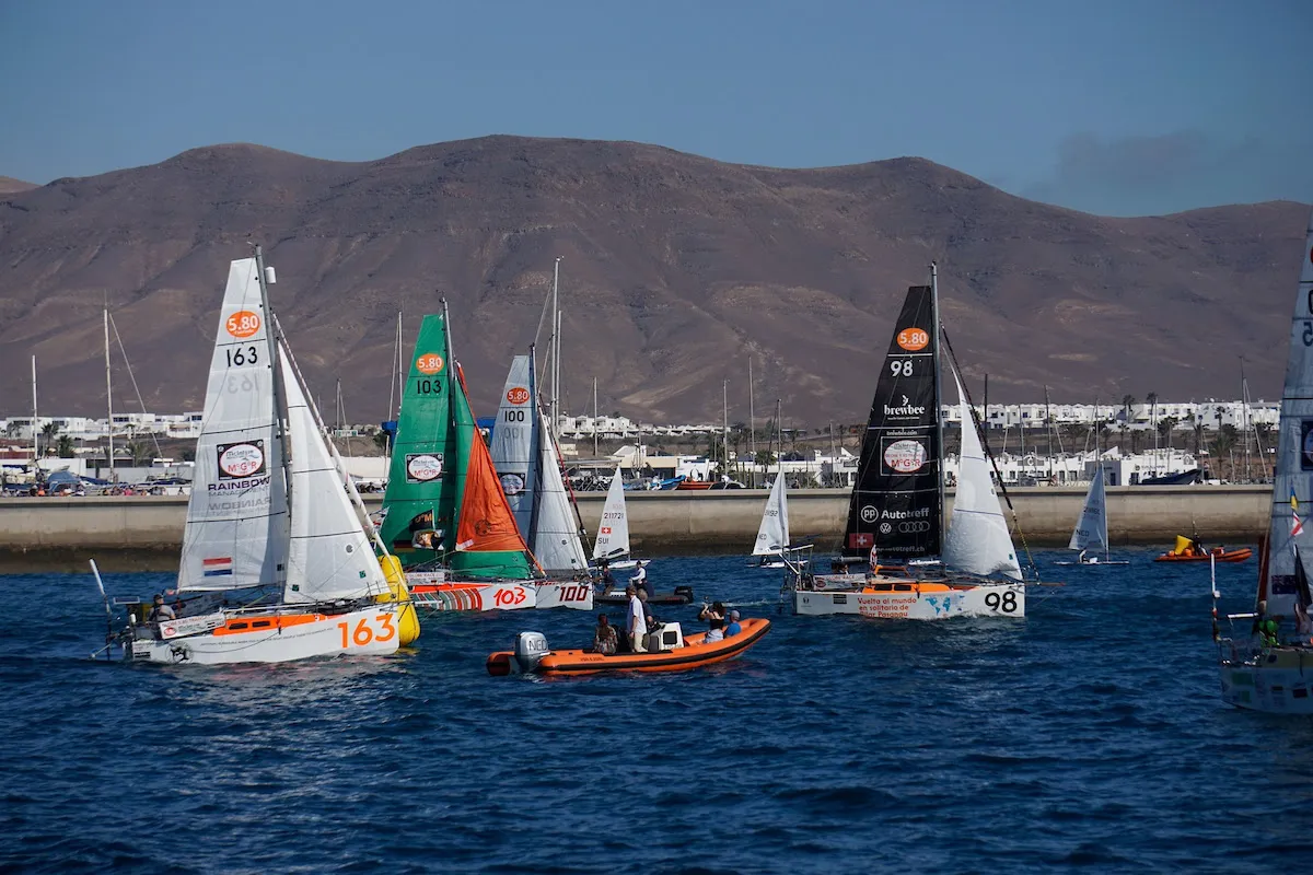 Third McIntyre Globe 580 Transat underway and then the MGR