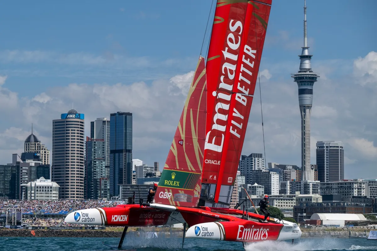 Emirates GBR second overall Day one of the New Zealand Sail Grand Prix
