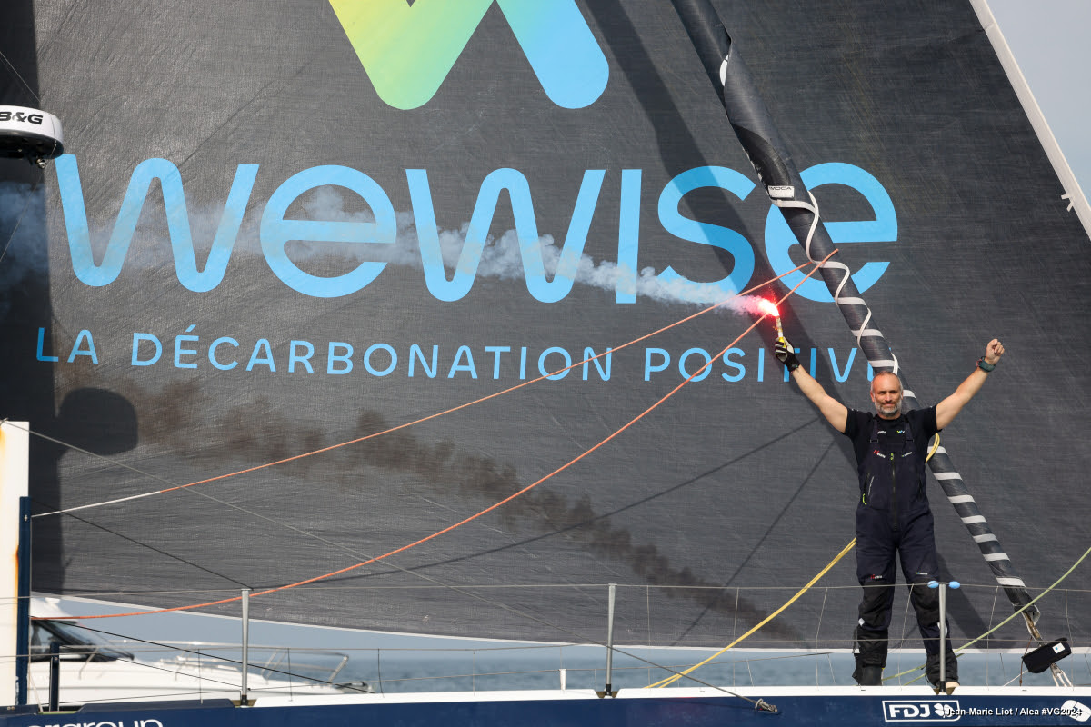Fabrice Amedeo, 32nd and penultimate finisher in the Vendée Globe