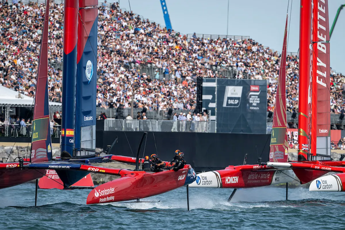 Emirates GBR top the leaderboard after Day One of SailGP Portsmouth debut