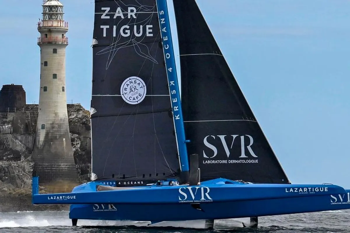 SVR Lazartigue leads around Fastnet Rock