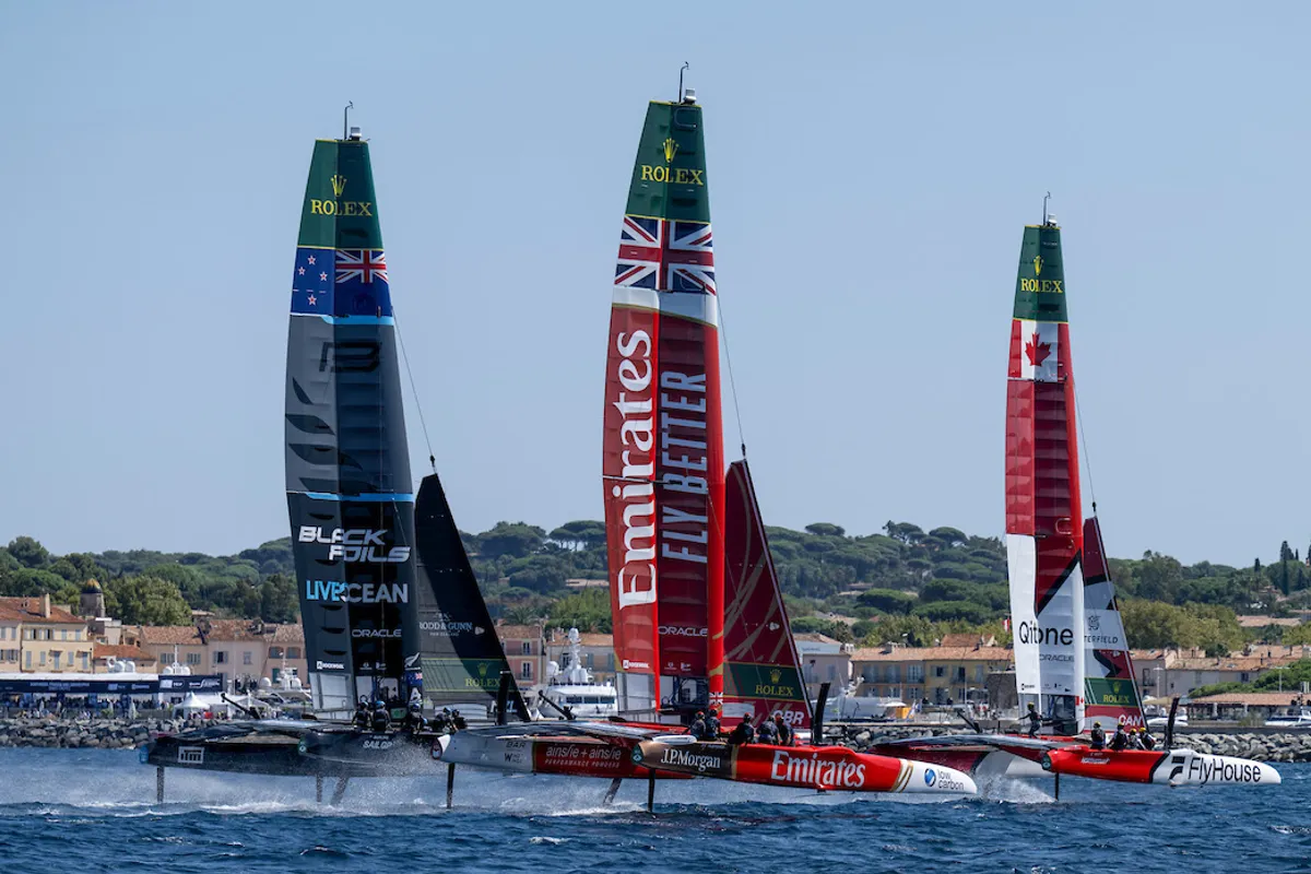 Emirates GBR tops leaderboard in turbulent first day of France Sail Grand Prix