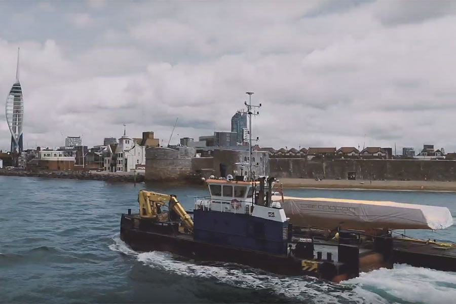 Ineos Team UK receive AC75 from Carrington Boats