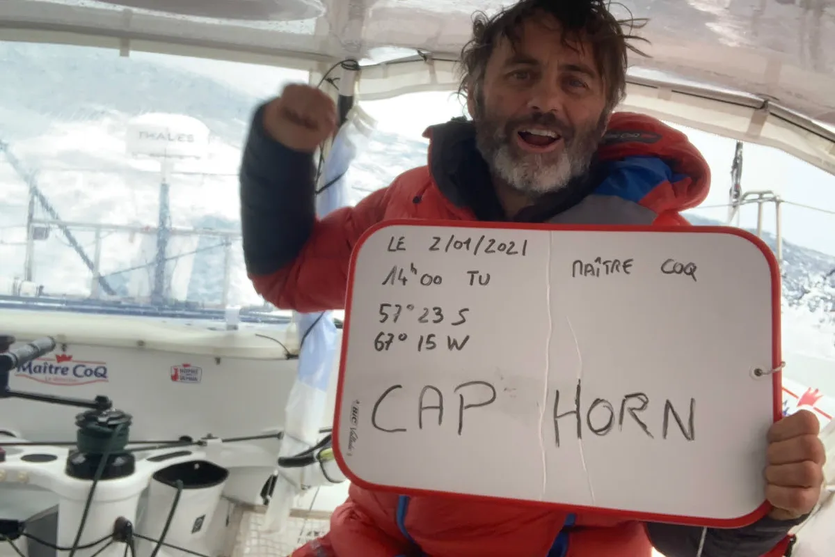 Yannick Bestaven First At Cape Horn
