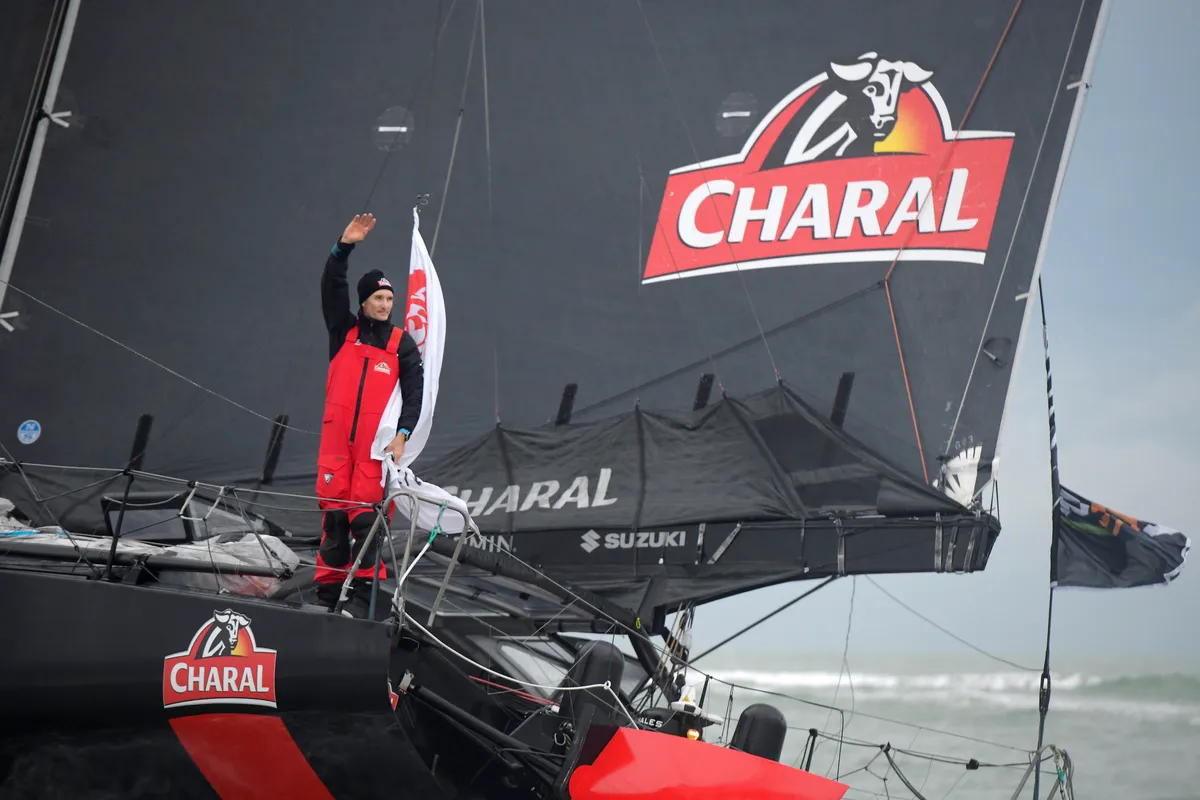 Jérémie Beyou & Charal cross the line 13th in the Vendée Globe