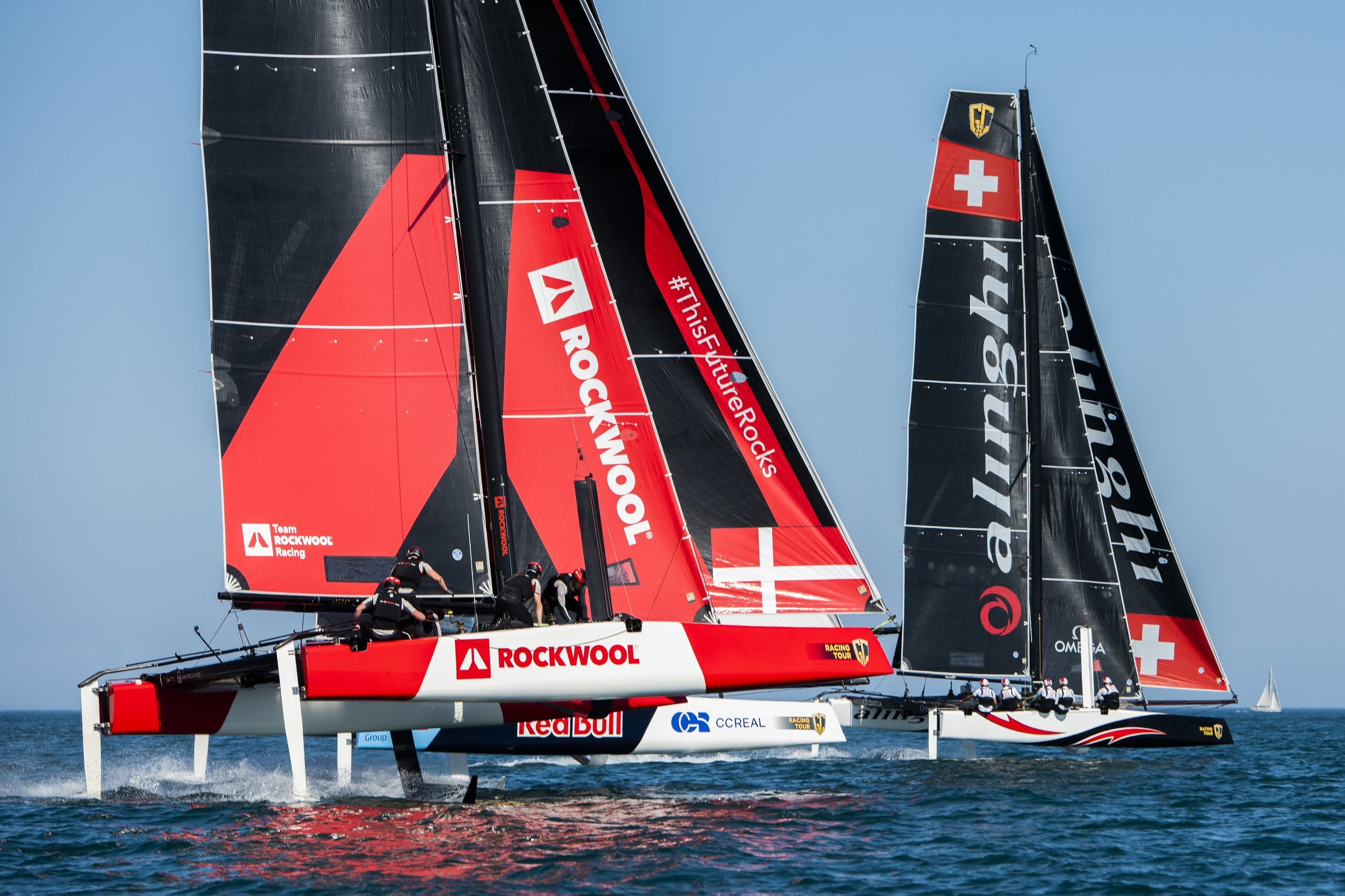 Alinghi &amp; Rockwool duel for the GC32 Lagos Cup