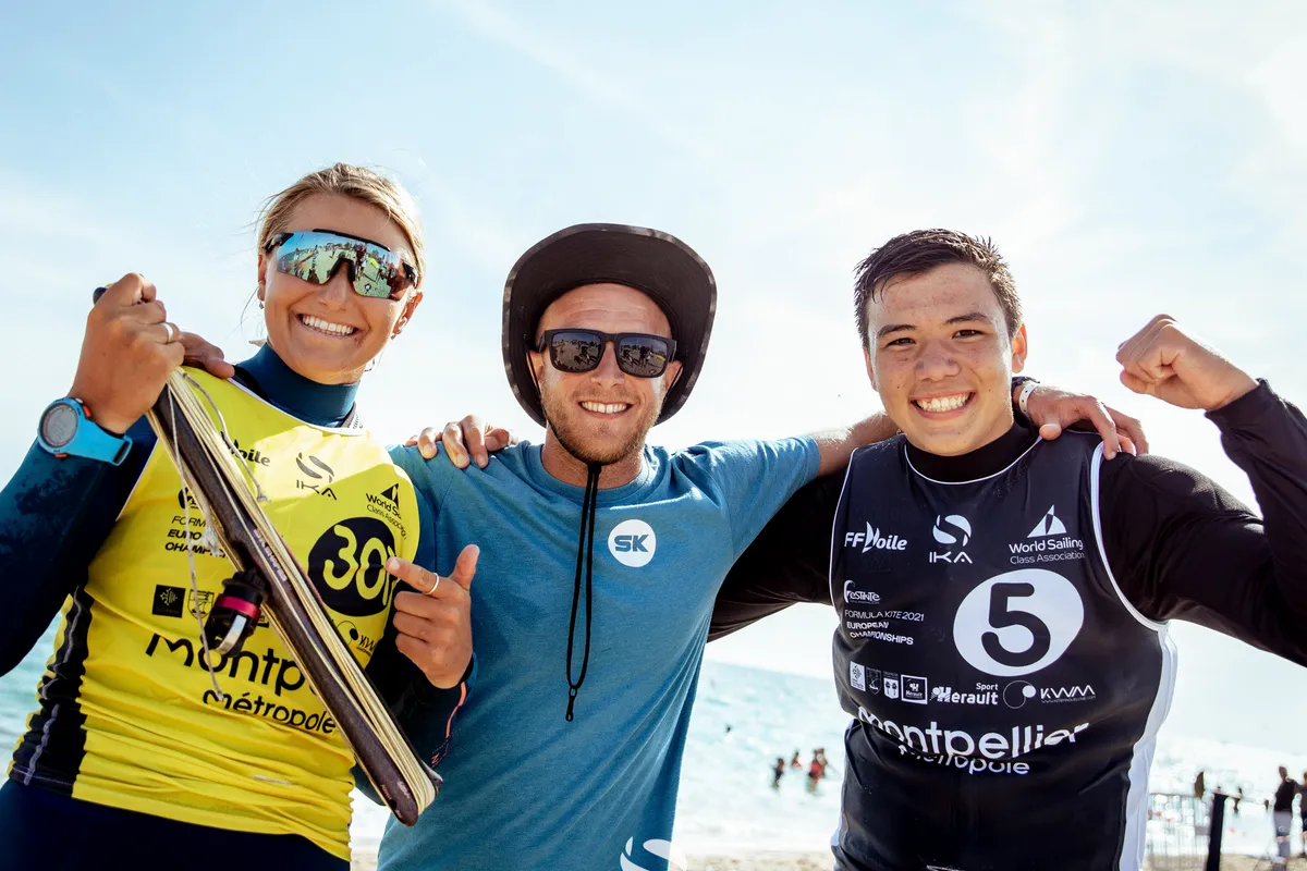 Maeder & Moroz squeeze out French racers on home waters at Kite Europeans