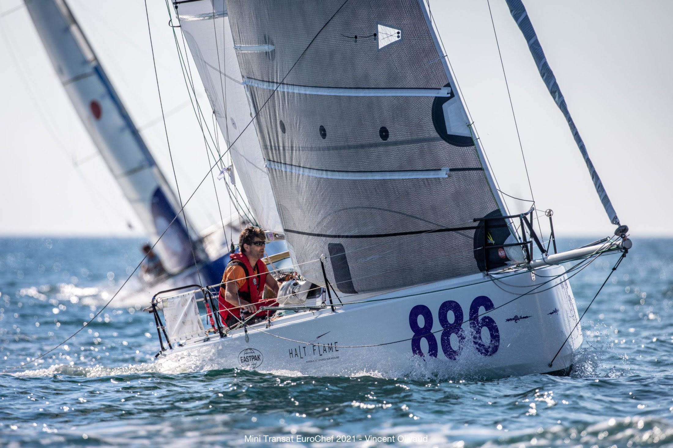 Low pressure looming over the Bay of Biscay for Mini Transat competitors