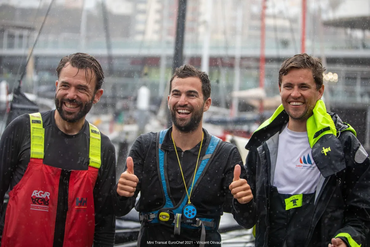 Three leaders in a very close finish in Mini Transat Leg 1