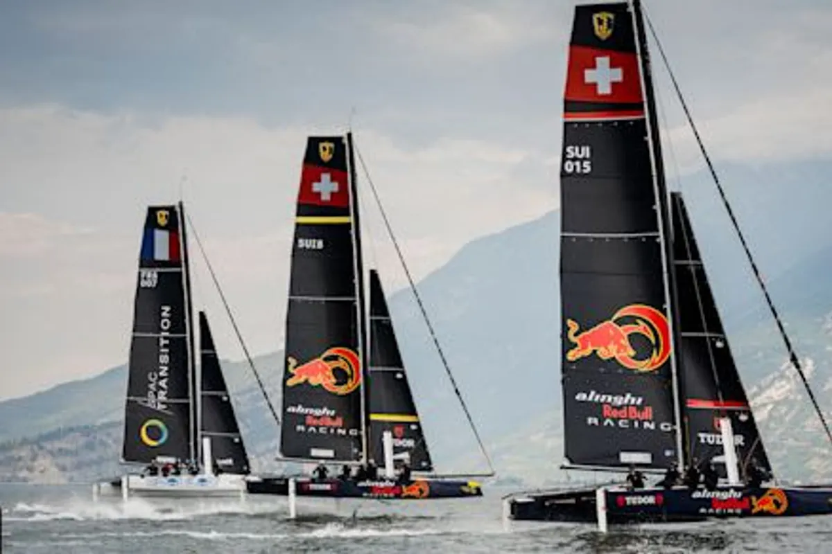 Lake Garda sees strong start in GC32 for Alinghi Red Bull Racing
