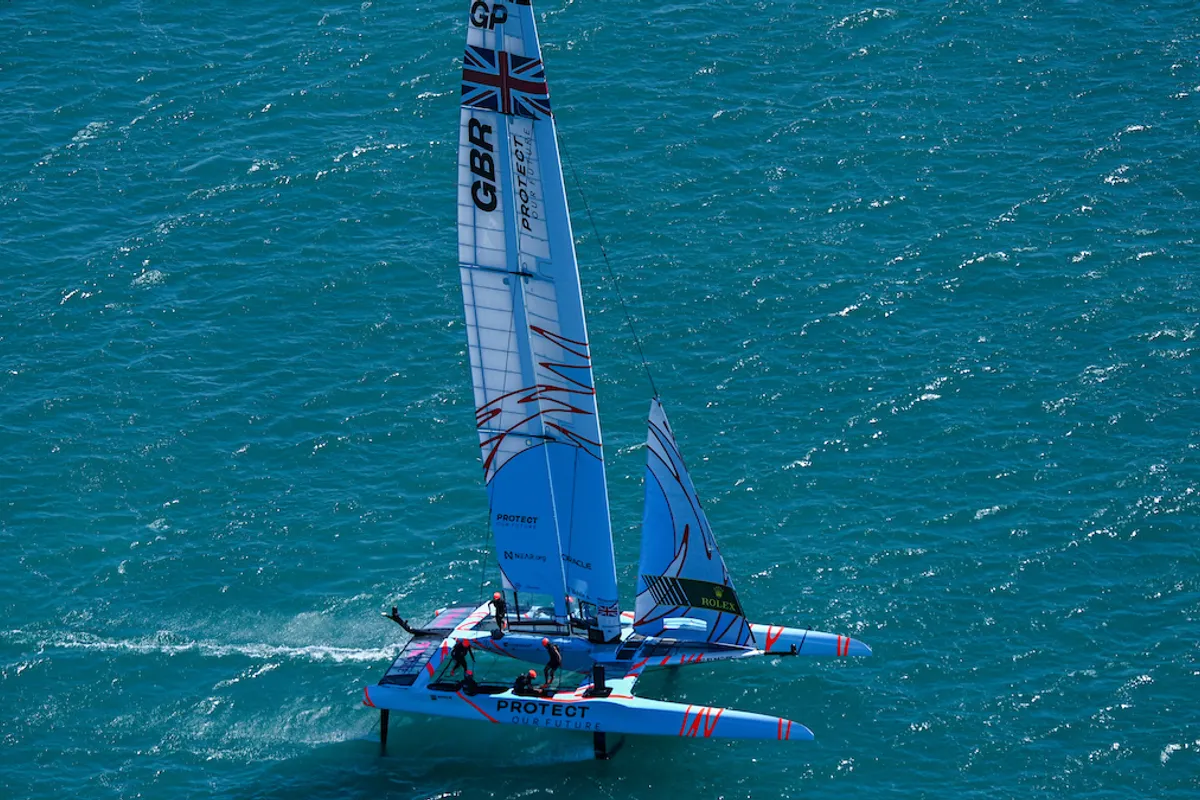 Great Britain SailGP on the podium in Chicago United States Sail Grand Prix