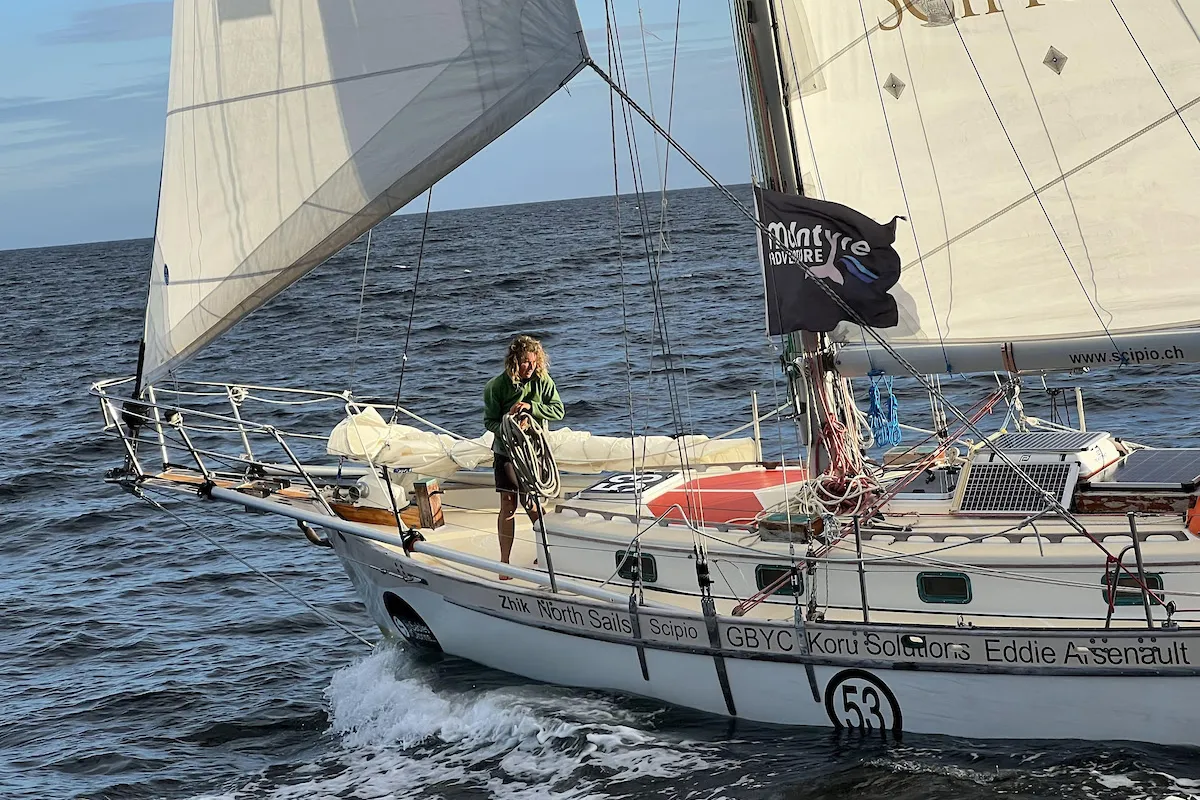 Golden Globe Race & Sydney to Hobart Fleet meet in Storm Bay