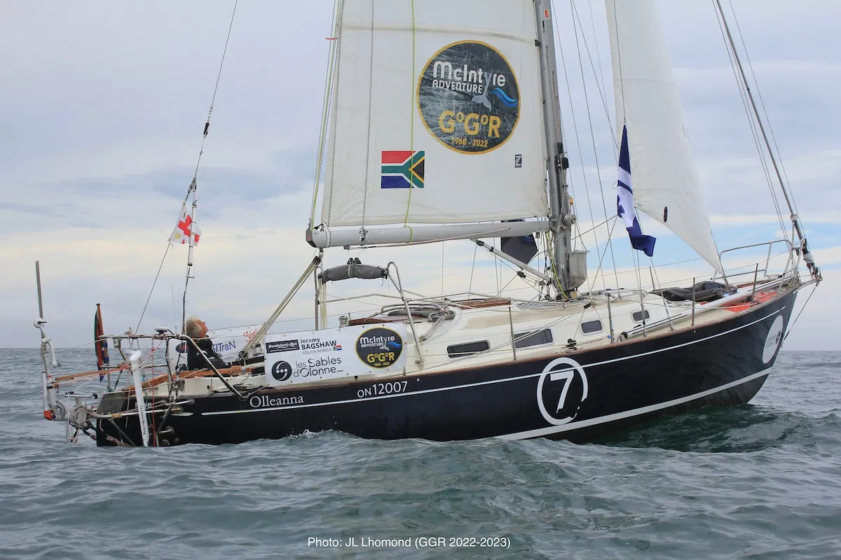 Jeremy Bagshaw, last finisher in Golden Globe Race finishes with no food & water