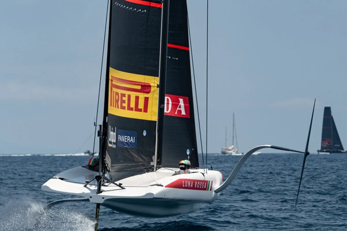 Crystal waters off Barcelona welcome Luna Rossa Prada Pirelli