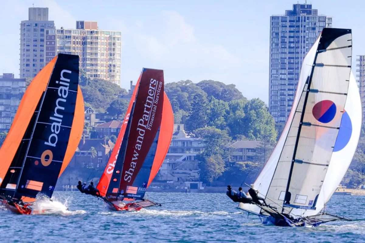 Australian 18ft Skiffs Spring Championship, Race 1, video