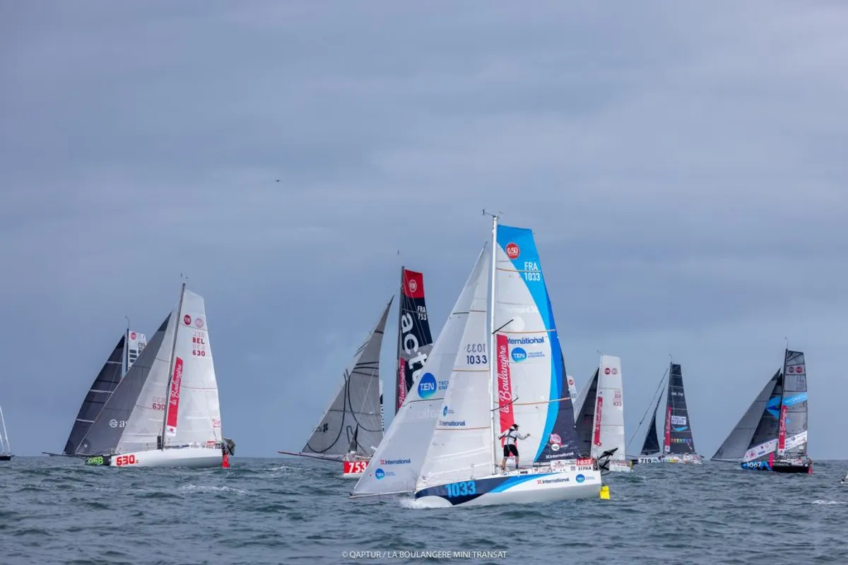 Full speed ahead for majority of the La Boulangère Mini Transat fleet