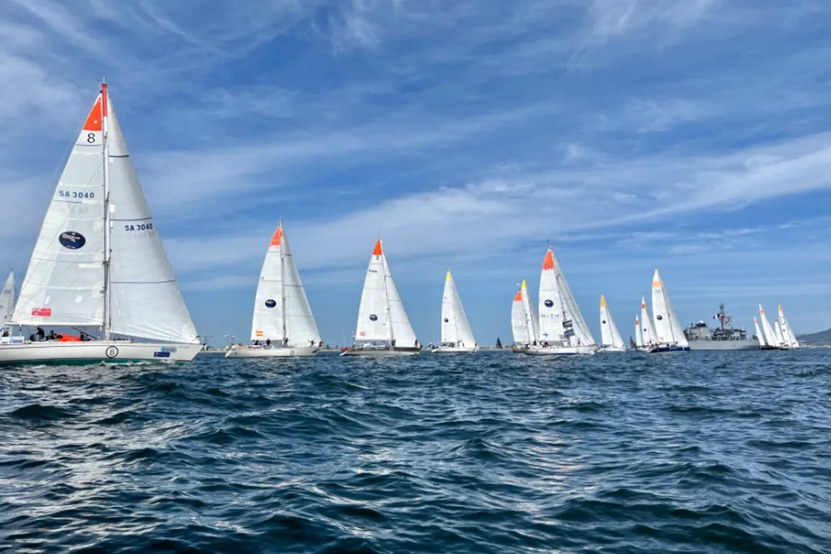 Historic Scenes at Start of Leg 2 McIntyre Ocean Globe Race