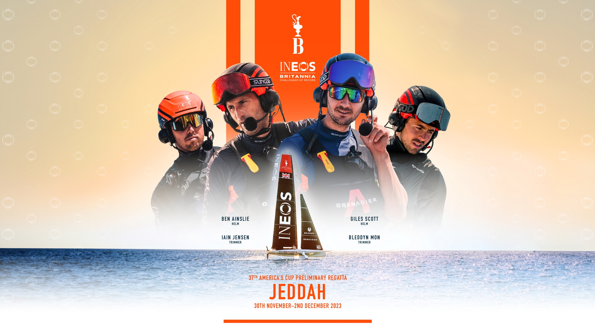  INEOS Britannia in action for America’s Cup Preliminary Regatta  in Jeddah