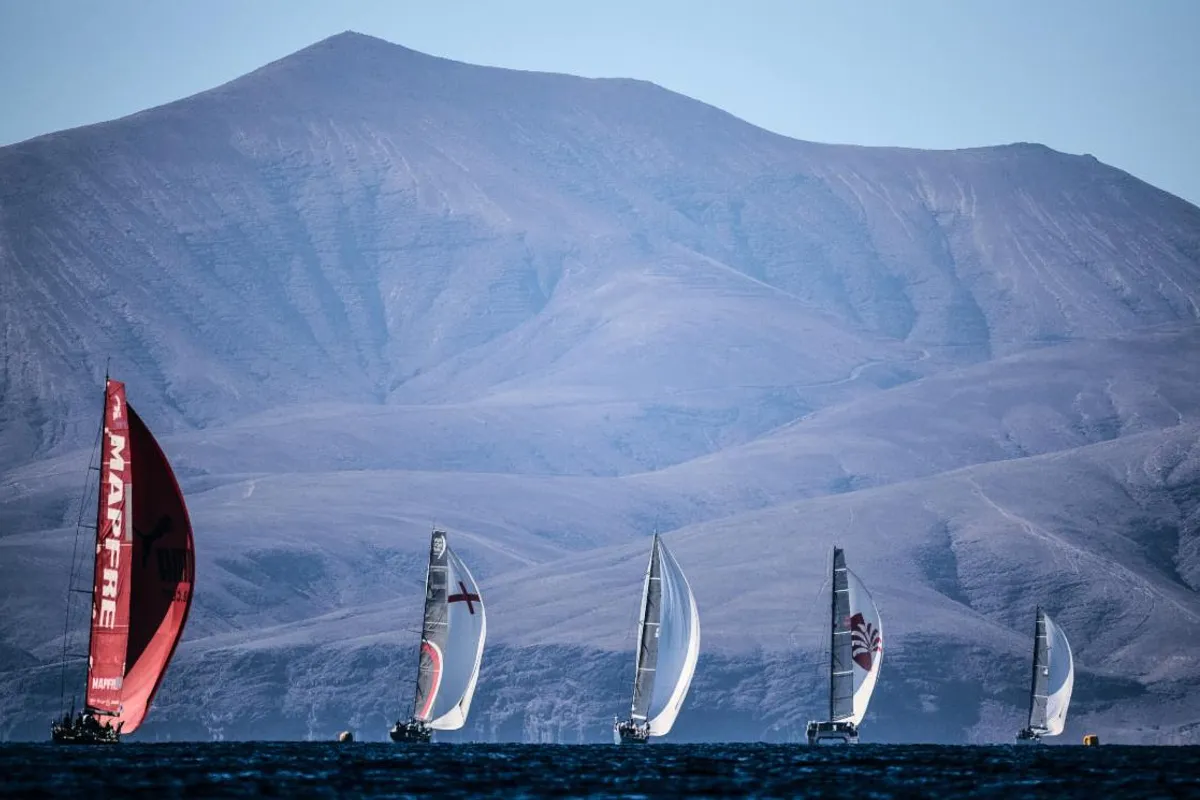 Farewell to Lanzarote as the RORC Transatlantic Race fleet head for Grenada,