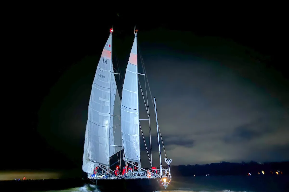 Pen Duick VI takes takes the treasured double in McIntyre Ocean Globe Race